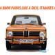 Illustration for article titled Ultimate-Level BMW Asshat Double Parks, Takes Bat To Pickup Truck